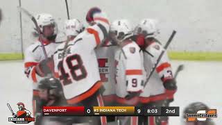 Indiana Tech vs Davenport University Womens Hockey [upl. by Akoek909]