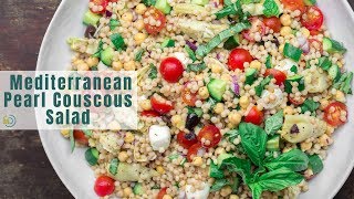 Best Mediterranean Pearl Couscous Salad  The Mediterranean Dish [upl. by Rangel360]