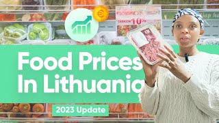 HOW MUCH FOOD COSTS IN LITHUANIA 2023 Inflation What I spend now  tips to save Money on Groceries [upl. by Barbi]