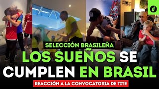 Las REACCIONES de los jugadores de la SELECCIÓN BRASILEÑA tras ser convocados a QATAR 2022 [upl. by Herries]