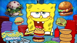 SpongeBob Cooks Krabby Patties for ONE HOUR 🍔  60 Minute Compilation [upl. by Aicena]