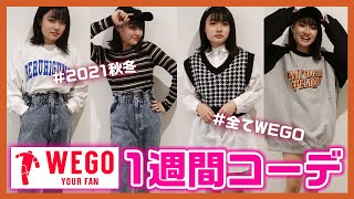 全部WEGOでコーデ！WEGOの着回し秋冬1週間コーデ組んでみた！！【ファッション】 [upl. by Nudnarb438]