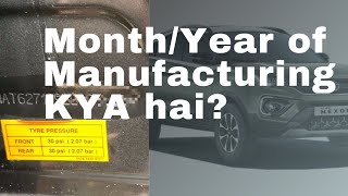 Nexon VIN number  How to find Nexon yearmonth of manufacture  Tata Cars Chasis number [upl. by Schifra]