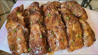 Bourbon Glazed Ribs  Baked pork ribs coated with a sweet and savory Bourbon sauce [upl. by Bree]