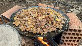 FESTA NA ROÇA ALMOÇO EM MEIO A NATUREZA TROPEIRO NO FOGÃO A LENHA [upl. by Letram]