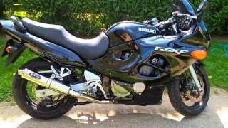 Suzuki GSX750F 2003  Martin Racing Exhaust System First Start [upl. by Darken]