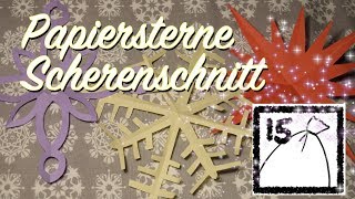 15 Scherenschnitt Papiersterne  Happy Shabby Adventskalender  15122017 [upl. by Atinehs79]