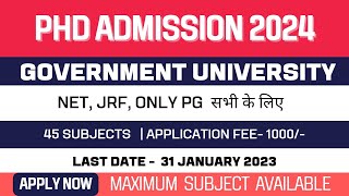 New PhD Admission Application 2024  Bundelkhand University Jhansi  State Government University [upl. by Ettennil169]