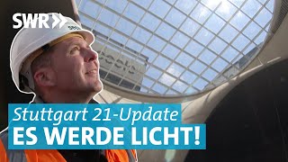 Stuttgart 21 Erstes Lichtauge des Tunnelbahnhofs enthüllt [upl. by Primo]