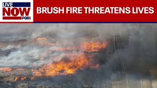 BREAKING Max Fire threatens lives structures in LA County  LiveNOW from FOX [upl. by Ayhtnic]