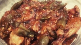 HOW TO MAKE BAMIACHICKENOKRA ARABIC RECIPE VheraMalinao [upl. by Judas]