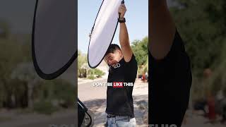 White Reflector Shade Tutorial  Outside Lighting videography outsideshoot [upl. by Whittemore]