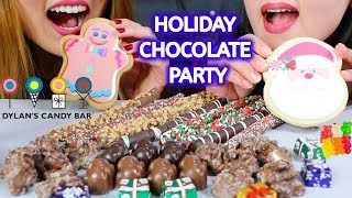 ASMR HOLIDAY CHOCOLATE PARTY 초콜릿 리얼사운드 먹방 チョコレートcoklat  KimampLiz ASMR [upl. by Zinn]