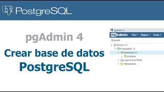 Crear base de datos PostgreSQL  PGAdmin 4 [upl. by Dylana]