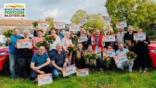 5x € 1MILJOEN  Drunen Capelle aan den IJsel Roosendaal Bunnik en Kockengen  Postcode loterij [upl. by Ekoorb]