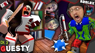 ROBLOX GUESTY FGTeeV vs Scary Librarian Escaping Chapter 3 w Lex amp Shawn [upl. by Charisse]