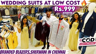 😍Wedding Suits at Low Cost  Branded Blazers Sherwani in Chennai  COD Available  Textiles India [upl. by Eelana902]