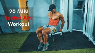 Reduce belly fat create 6pack abs at home 20 MINSeated Abs Workout [upl. by Haceber]