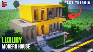 Building a LUXURY Modern House in Minecraft 🏠🌟 EASY Tutorial Levis Gamer [upl. by Dimitry]