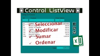 1️⃣4️⃣➖✅ CONTROL LISTVIEW PARTE 2 ▶️ EXCEL  VBA VISUAL BASIC PARA APLICACIONES🟩 [upl. by Arikal]