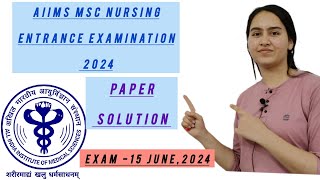 AIIMS MSC NURSING ENTRANCE EXAM PAPER SOLUTION  memory based paper aiimsnursingaiimsmsc nursing [upl. by Attenra]