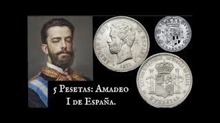 5 Pesetas Amadeo I de España [upl. by Labina]