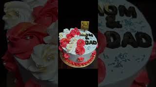 Beautiful rosette cake design cake bakedcake cakedecoration [upl. by Ahseinet]