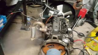 Kubota D722 generator skid first attempted start [upl. by Aerdma]