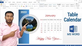 How to Create a Table Calendar Design in Microsoft Word  Desk Calendar Design in MS Word [upl. by Neuberger]