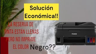 Impresora Canon G4100 No imprime el color negro Solución Económica [upl. by Nus]