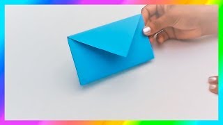 Cómo hacer SOBRES de papel sin pegamento★ Origami★Sobres para cartas  PapelyManualidades [upl. by Rusticus]