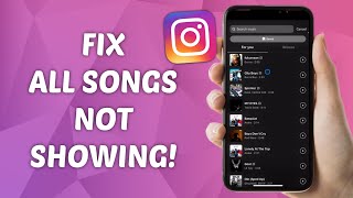 Fix Instagram Music NOT Showing All Songs Problem SOLVED  StepbyStep Guide [upl. by Roque300]