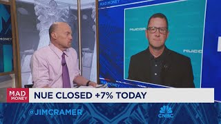 Nucor CEO Leon Topalian goes oneonone with Jim Cramer [upl. by Razatlab]