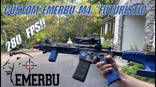 DEMO  EMERBU M4 TOY Gel Ball Blaster  quotFutristic Safe Colorsquot Custom Build  NOV Giveaway [upl. by Netnerb899]