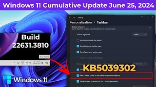 Desktop Shortcut on Taskbar Windows 11 Cumulative Update KB5039302  OS Build 226313810 for 23H2 [upl. by Gautea907]