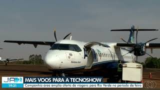 Tecnoshow atrai mais viagens para aeroporto de Rio Verde [upl. by Drusie]