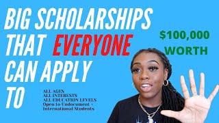 Scholarships that EVERYONE to apply to  Get CASH  For international students all ages no essay [upl. by Amatruda]