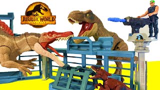 🦖 JURASSIC WORLD DOMINION Dinosaur Figure Opening 🦕 Playset  TREX  Spinosaurus [upl. by Alenson]