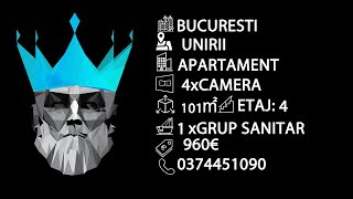 Bucuresti  Apartament 4 camere  101mp  46  Centrala  6min Metrou  Unirii [upl. by Naujud508]