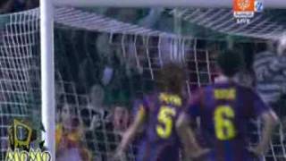 FC Barcelona Vs Racing de Santander 41 All Goals amp Highlights 22092009 [upl. by Libbi]