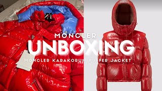 UNBOXING MONCLER JACKET  KARAKORUM PUFFER JACKET [upl. by Ahsimrac796]