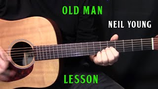 how to play quotOld Manquot by Neil Young  acoustic guitar lesson [upl. by Kenzie]