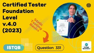 ISTQB Foundation level v40 2023 Question 331 [upl. by Ileane337]