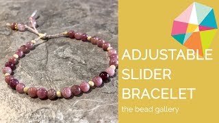 Adjustable Silicone Slide Bracelet at The Bead Gallery Honolulu [upl. by Samal660]