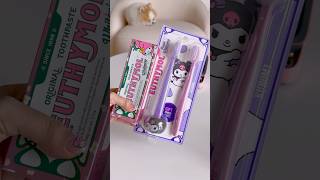 sanrio kuromi mymelody cute unboxing euthymol toothpaste toothbrush hellokitty doglover [upl. by Millford]