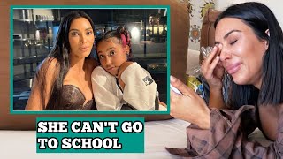 Kim Kardashian CRIES as she reveals North cant go to school because of her learning disability [upl. by Naitsabes]