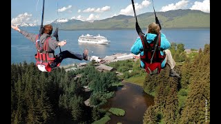 Worlds Longest Zipline at Icy Strait Point Alaska [upl. by Philipson]