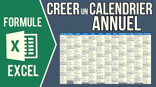 EXCEL  CRÉER UN CALENDRIER ANNUEL AUTOMATIQUE 📅  Fichier à télécharger [upl. by Irem]