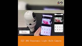 E27 360 Panoramic Light Bulb Camera WiFi Motion Detection Home Surveillance Camera [upl. by Nahsad470]