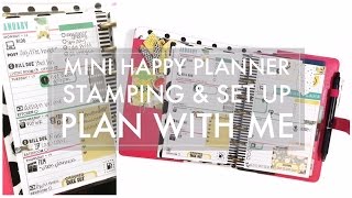 Stamping Plan with Me amp Mini Happy Planner Set Up  516vlogs [upl. by Dlorrej]